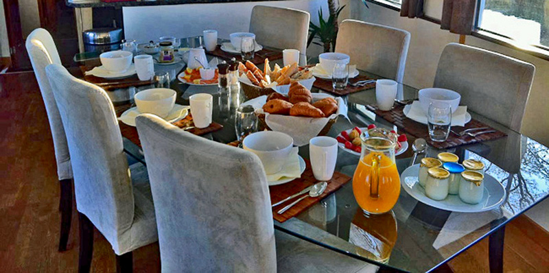 French Hotel Barge Enchante breakfast