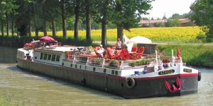 French Hotel Barge Athos offers barge cruises on the Canal du Midi in the south of France