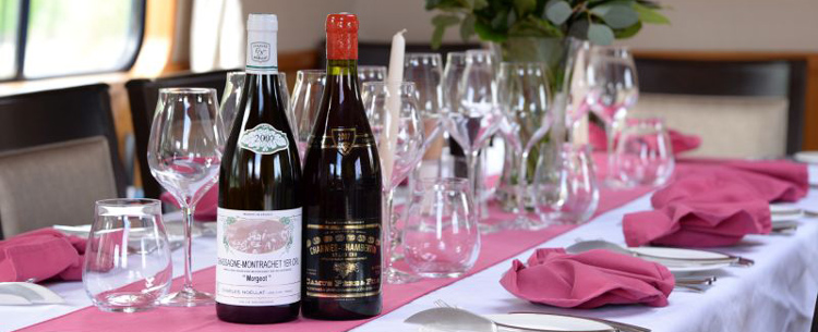 Enjoy French Cuisine while barging in France aboard the French Hotel Barge L'Art de Vivre