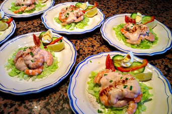 Aurora cuisine: shrimp appetizer