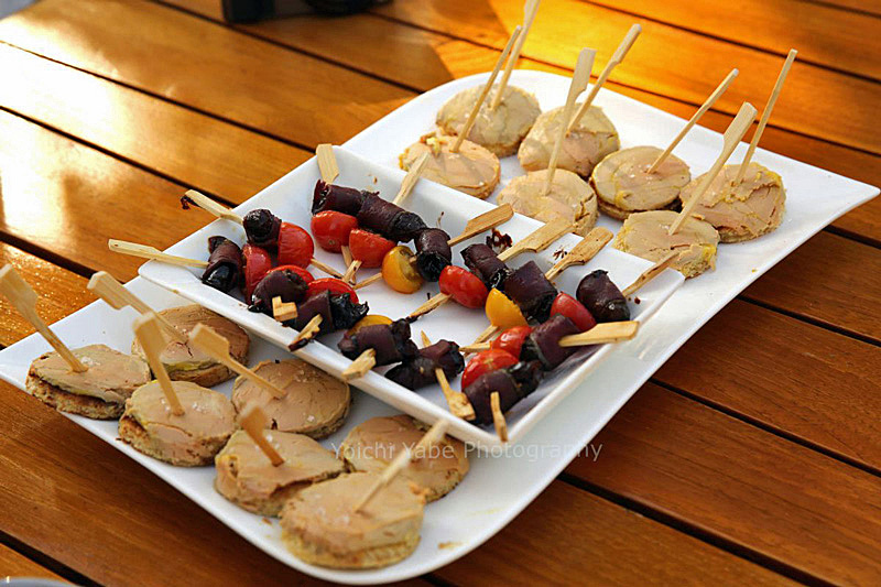 Plate of appetizers - French Hotel Barge Rosa